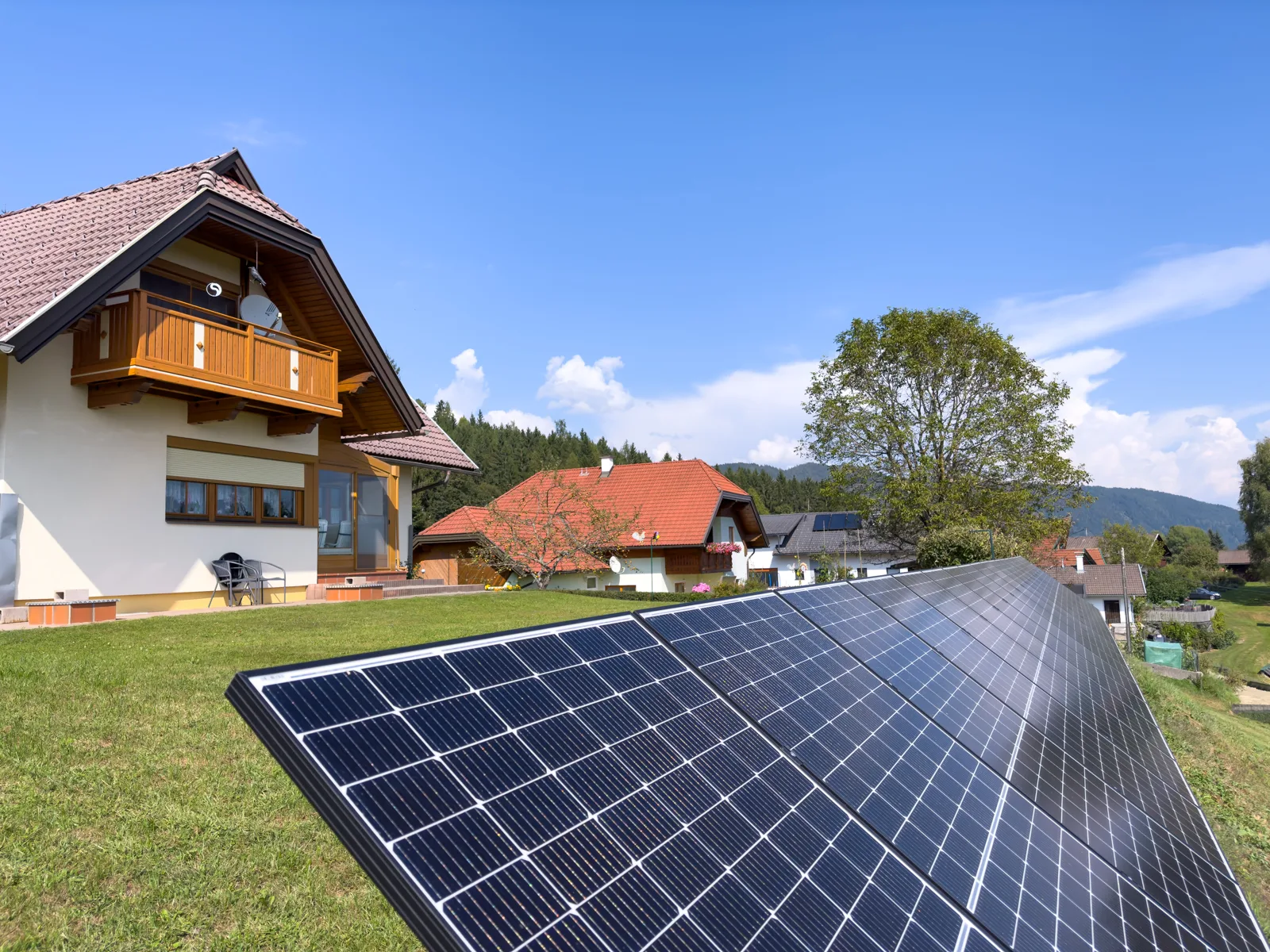 Photovoltaikanlage auf einem Wohnhaus